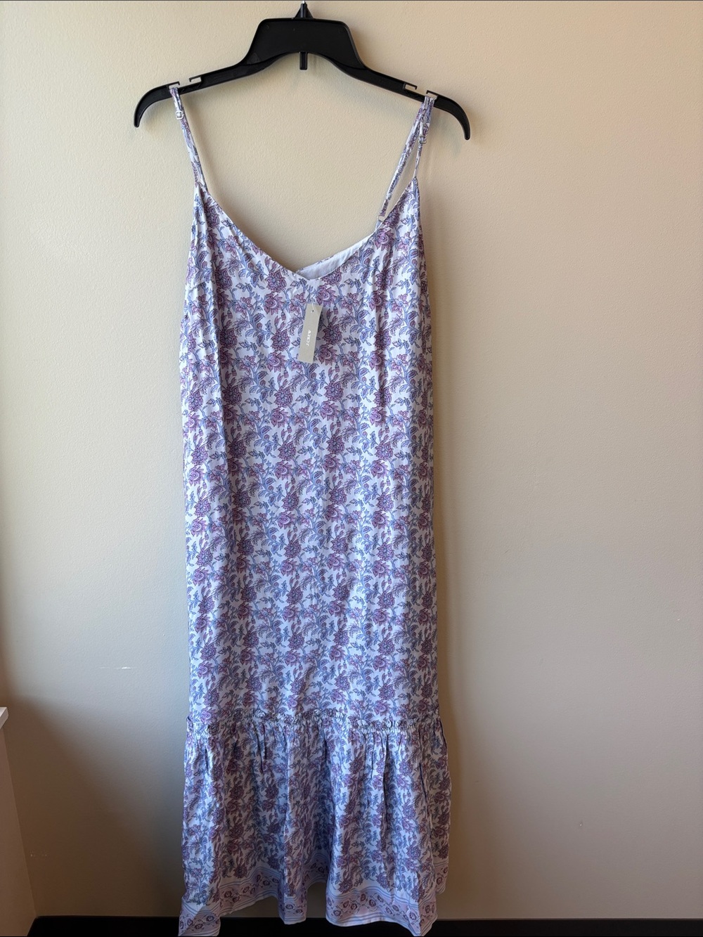 J. Crew Lavender and Pink Paisley maxi dress